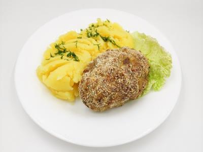 Котлета праздничная+картофельное пюре