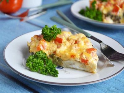 Запеченая рыба по-гречески + рис