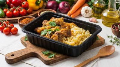 Свинина в медово-соевом соусе + булгур