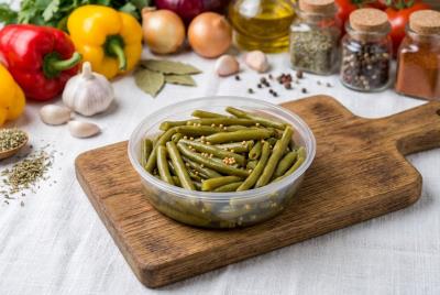 Маринованная стручковая фасоль с чесноком и горчицей