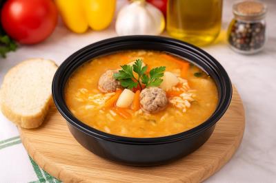 Суп куриный с фрикадельками