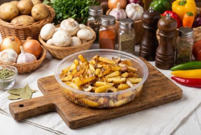 Картофель жареный с грибами