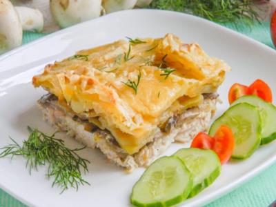 Гратен картофельный с курицей