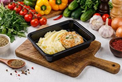 Биточек куриный с сыром+пюре