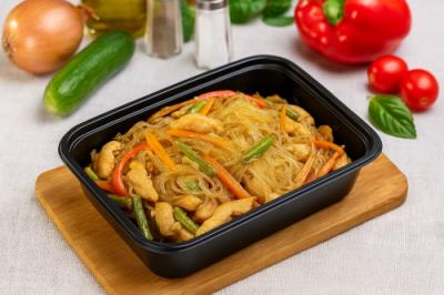 Фунчоза со свининой в устричном соусе