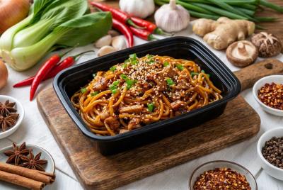 Гречневая лапша со свининой по-пекински