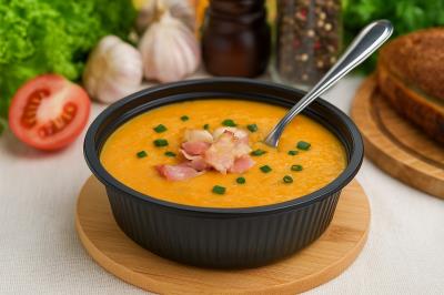 Похлебка из чечевицы с беконом