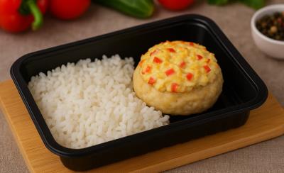 Зраза рыбная с крабом + рис