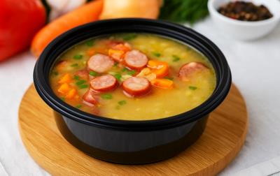 Суп гороховый с колбасками