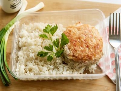 Зраза рыбная с крабом + рис