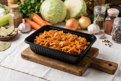 Капуста тушеная постная 