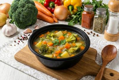 Диетический суп из брокколи с мятой