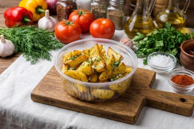 Картофель запеченный с чесноком